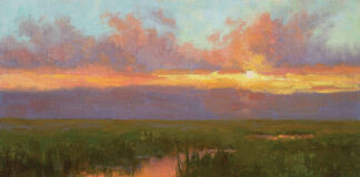 How to paint skies - Ellen Howard, "Restful Light" oil painting