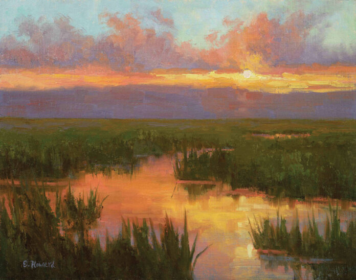 Ellen Howard, "Restful Light" How to paint skies - Ellen Howard, "Restful Light" oil painting