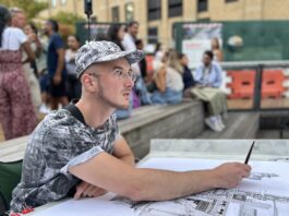 Heiner Radau, drawing the NYC Highline