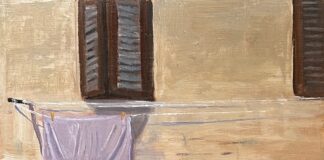 Mark McDowell, “Laundry Day,” oil, 12 x 9 in.