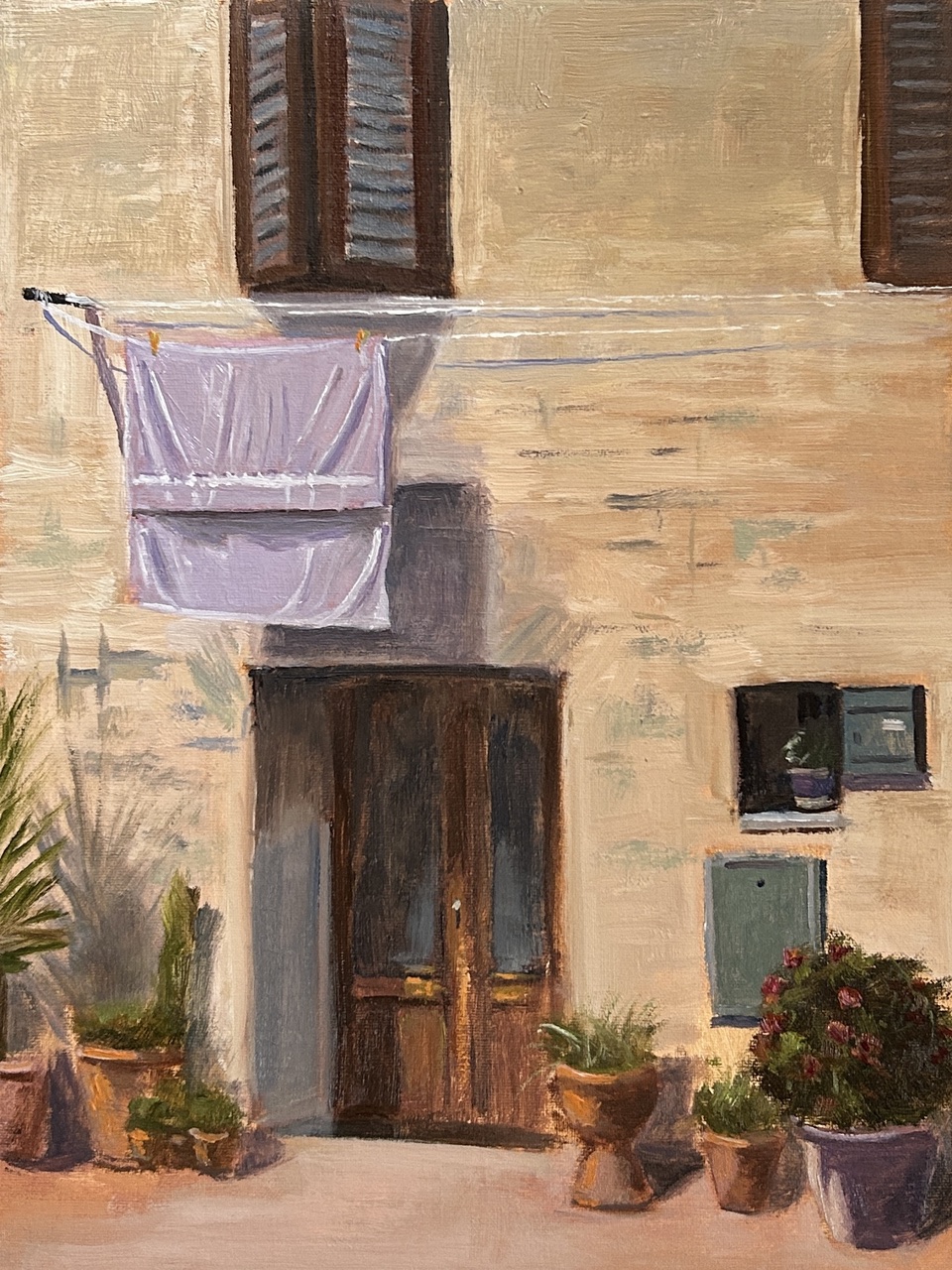 Mark McDowell, “Laundry Day,” oil, 12 x 9 in.