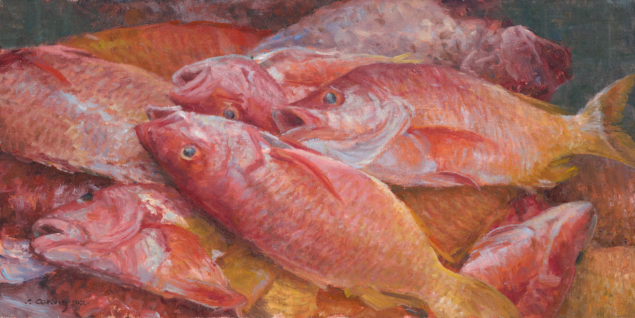 Painting by Clyde Aspevig