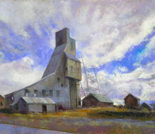 Nancie King Mertz, "Crossing for Copper," 20 x 36 inches, pastel, available through ArtDeTriumph Gallery