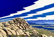 The Moment Everything Clicked Alina Lindquist, "One of My Favorite Places — Avi Kwa Ame National Monument," 2025, gouache, 11 x 14 in., plein air and studio, available from artist