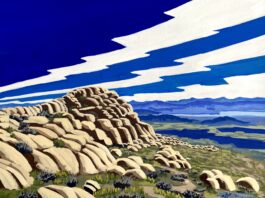 The Moment Everything Clicked Alina Lindquist, "One of My Favorite Places — Avi Kwa Ame National Monument," 2025, gouache, 11 x 14 in., plein air and studio, available from artist