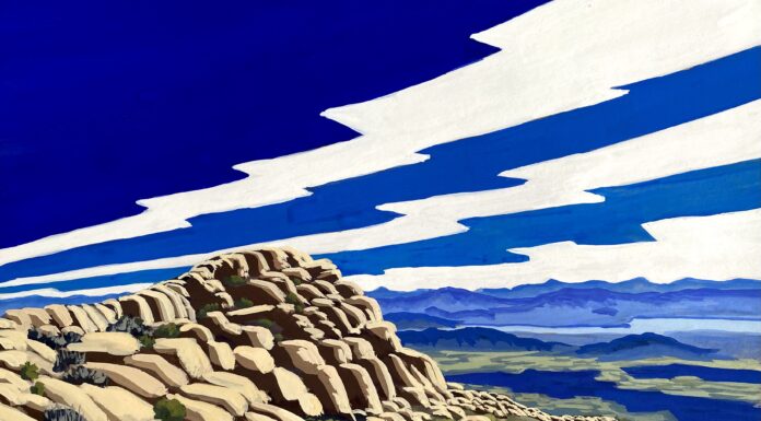 The Moment Everything Clicked Alina Lindquist, "One of My Favorite Places — Avi Kwa Ame National Monument," 2025, gouache, 11 x 14 in., plein air and studio, available from artist