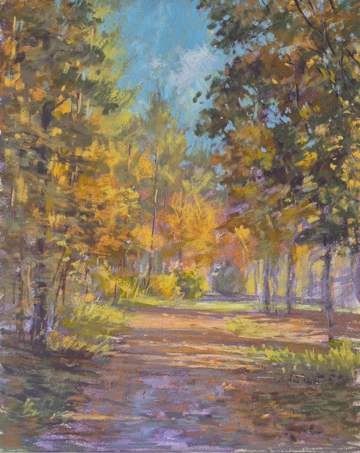 Best Plein Air Pastel: Olga Paleckiene (Lithuania), “Sunny Day,” 12 x 9 in.