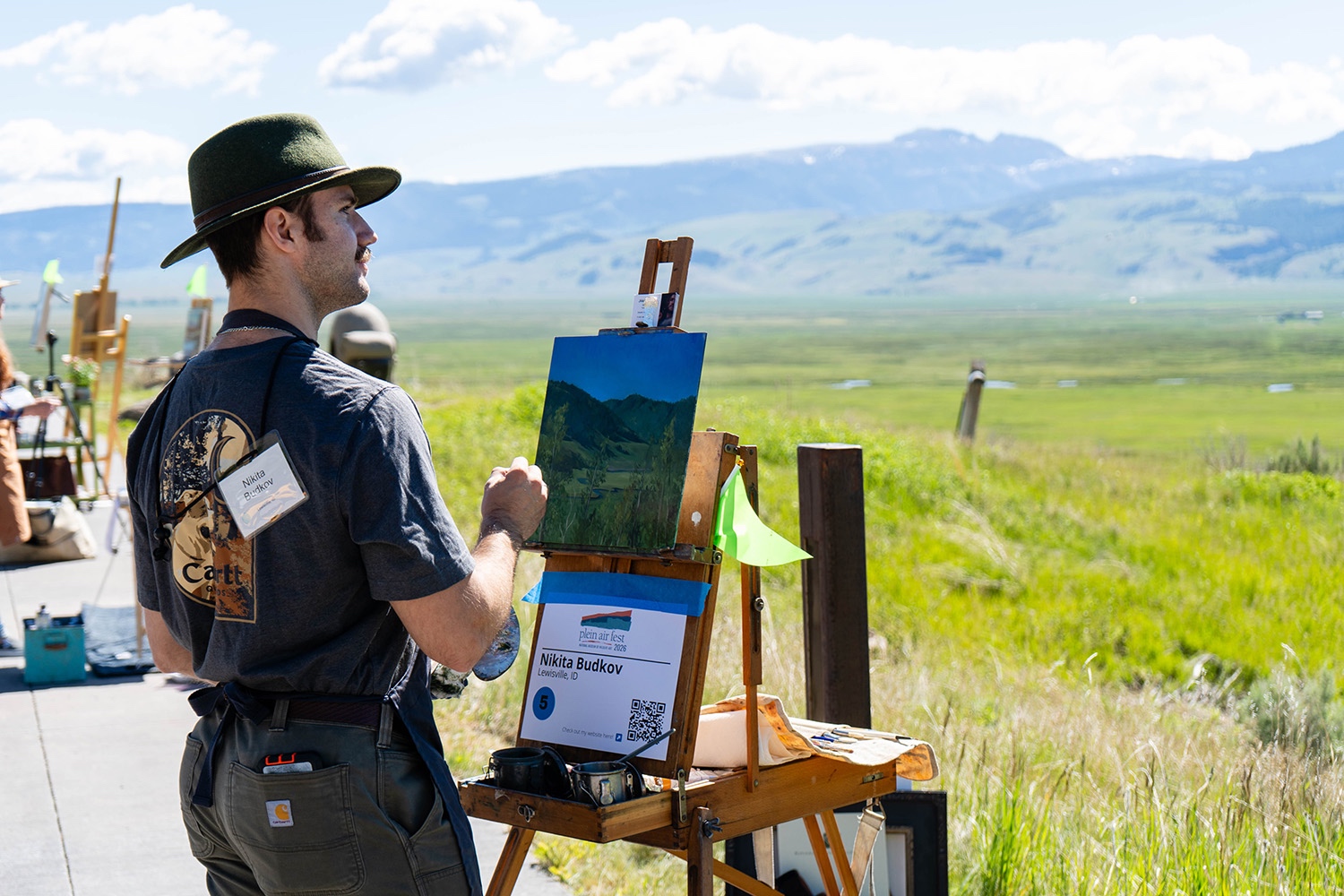 Plein air painting in Jackson Hole, Wyoming