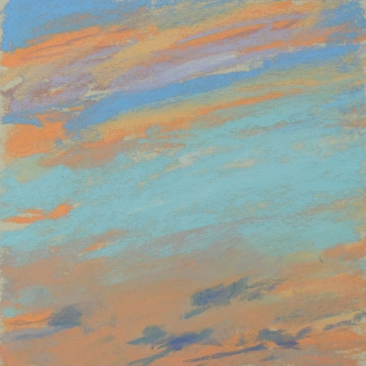 Lyn Asselta, "Sky Study 4," pastel, 6 x 6 in.
