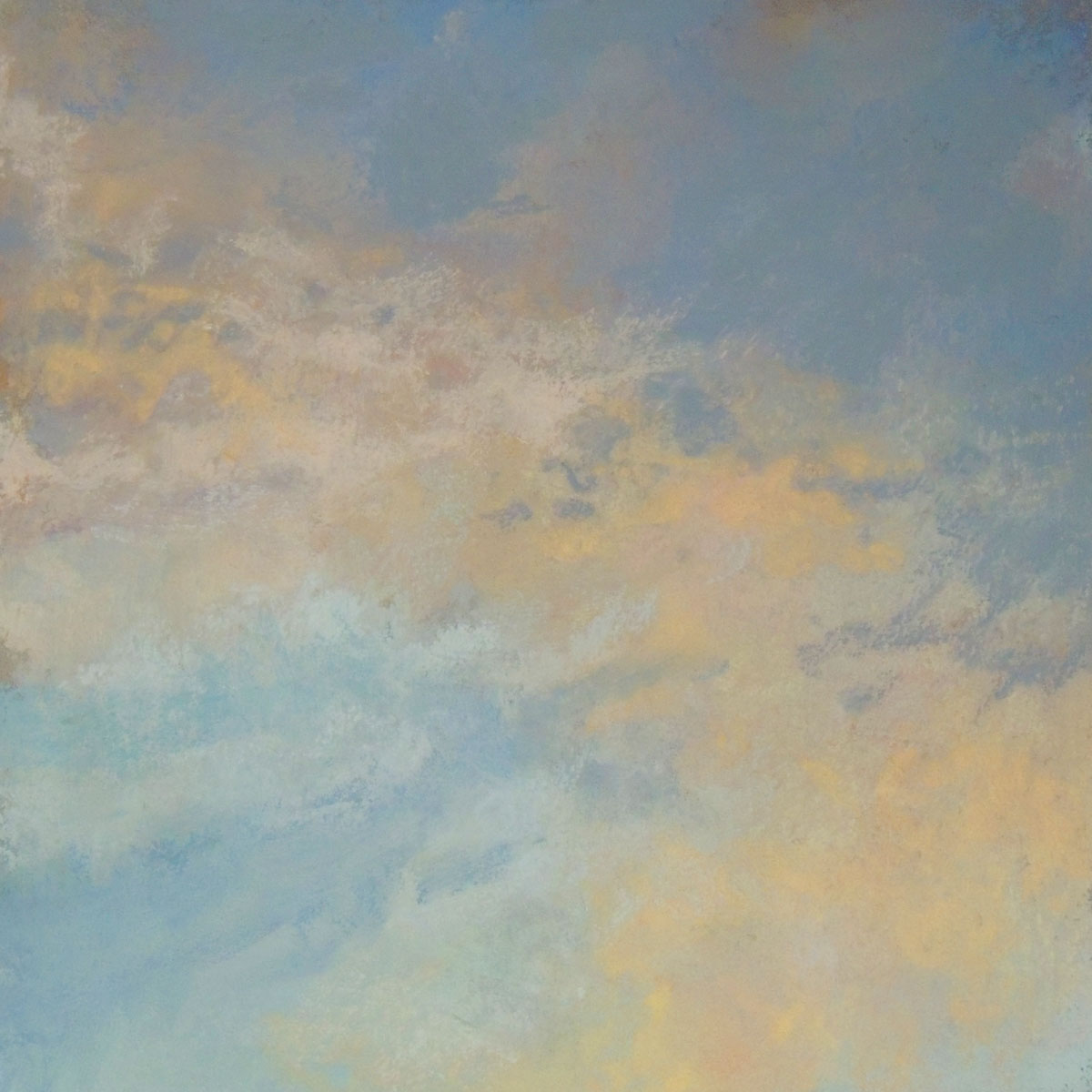 Painting exercise - Lyn Asselta, "Sky Study 3," pastel, 8 x 8 in.
