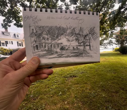 Happening Now: 22nd Annual Plein Air Easton "Easton begins with a thumbnail," says Russell Jewell. (@russell.jewell.art) - Plein Air Easton