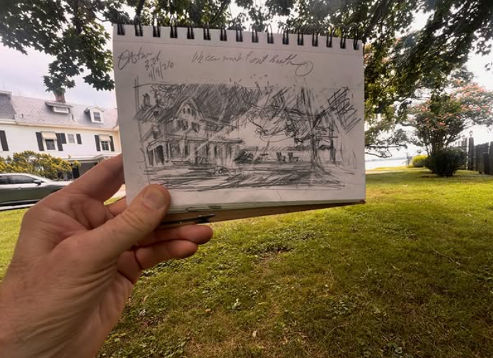 07-13-26 Eason Plein Air "Easton begins with a thumbnail," says Russell Jewell. (@russell.jewell.art) - Plein Air Easton