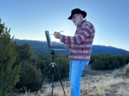Jack McGowan plein air painting at dawn