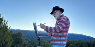 Jack McGowan plein air painting at dawn