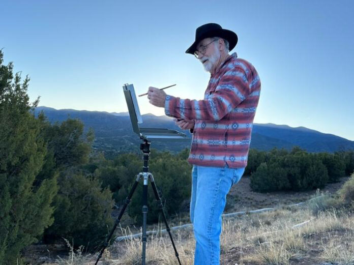 1 - Jack McGowan plein air painting at dawn Jack McGowan plein air painting at dawn