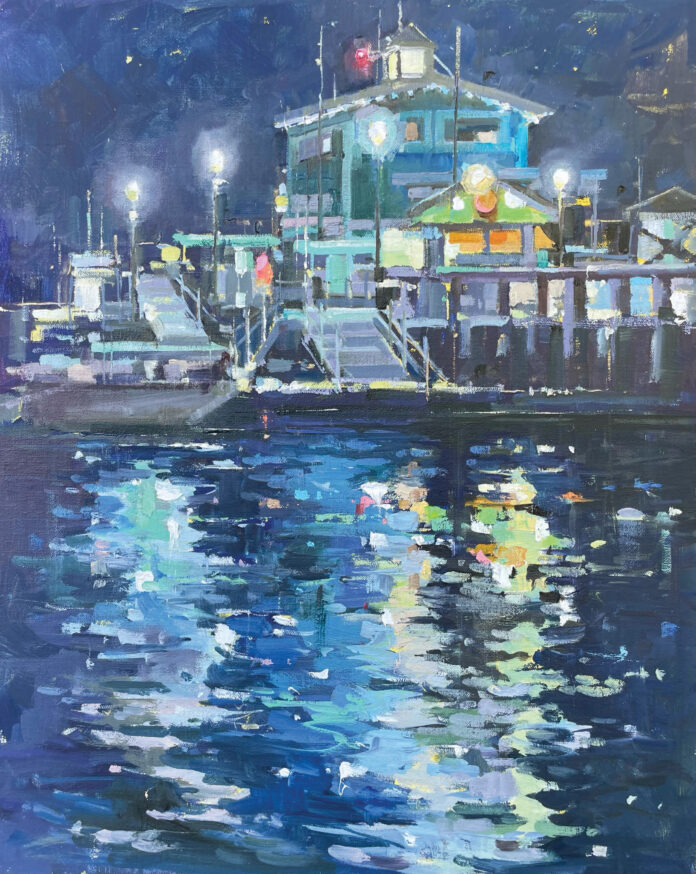 Michele Usibelli, "Avalon Reflections," 2025, oil, 20 x 16 in., Available from artist, Plein air