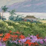 It Pays – Literally – To Persevere Erin Dertner, "Island Glistening," oil, 8 x 16 in.
