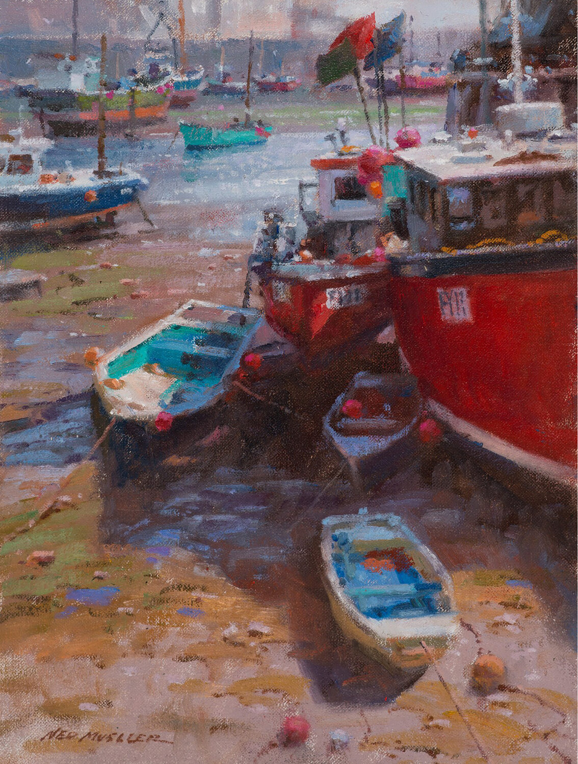 The Salon Art Prize - Ned Mueller, "Lowtide-Mevagissey, England," oil, 12 x 9 in.