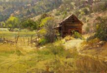 Color harmony and Landscape painting value techniques - Kathryn Stats, “Out of Time,” 2016, oil on linen panel, 12 x 16 in.