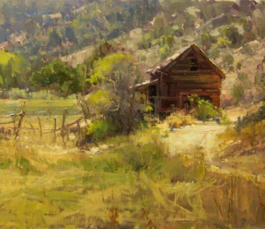 Color harmony and Landscape painting value techniques - Kathryn Stats, “Out of Time,” 2016, oil on linen panel, 12 x 16 in.
