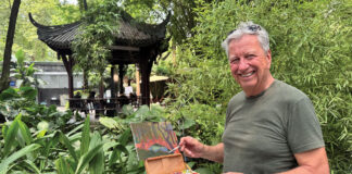 Eric Rhoads starts a plein air painting