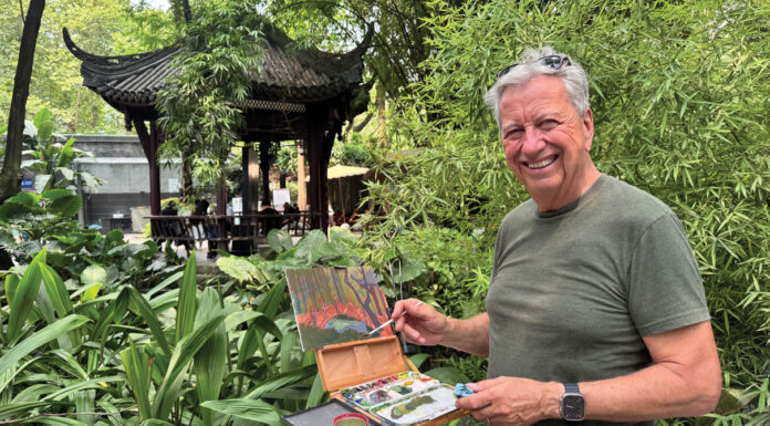 Eric Rhoads starts a plein air painting
