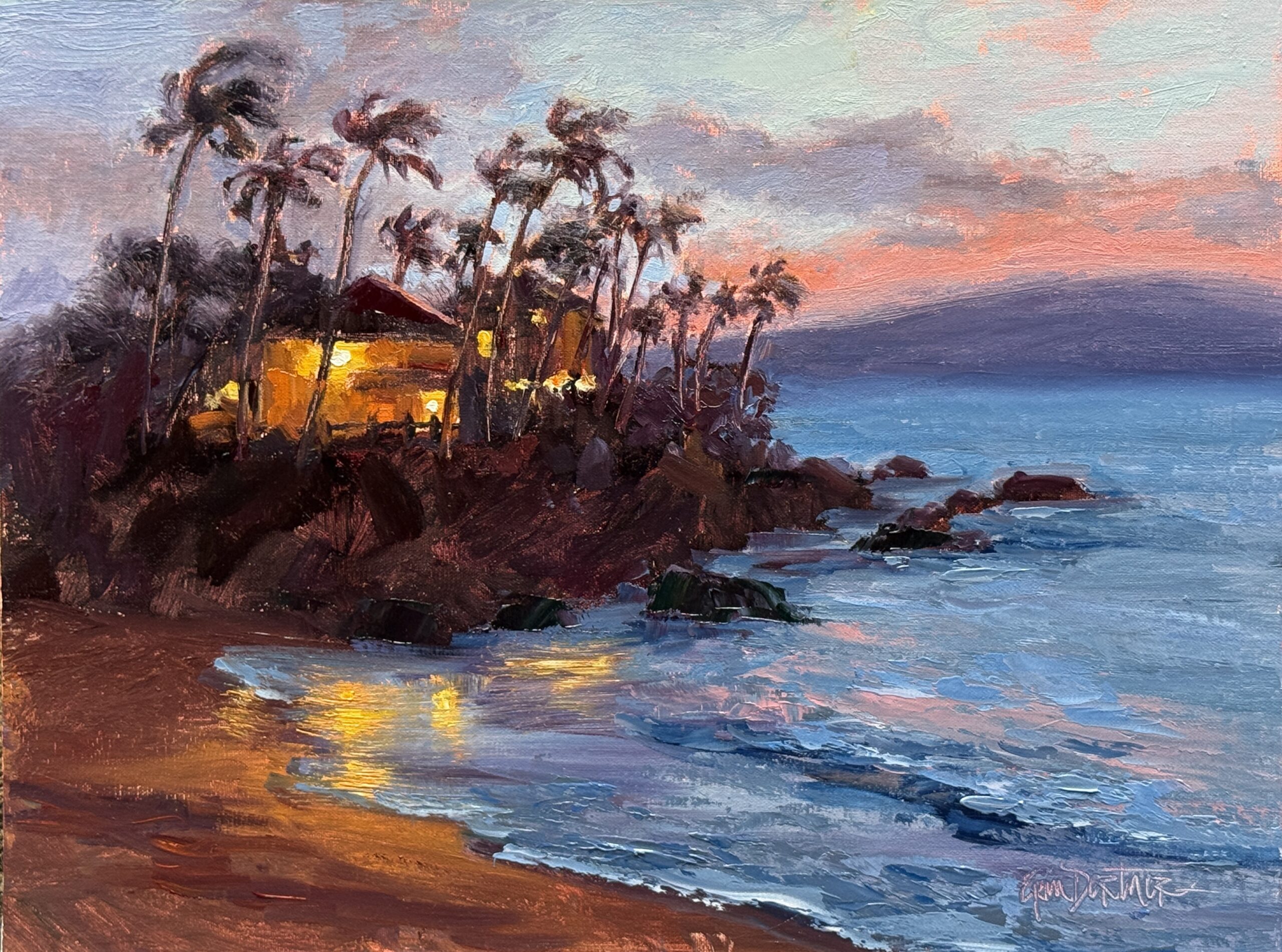 Erin Dertner, "Twilight Breeze," oil, 12 x 16 in.