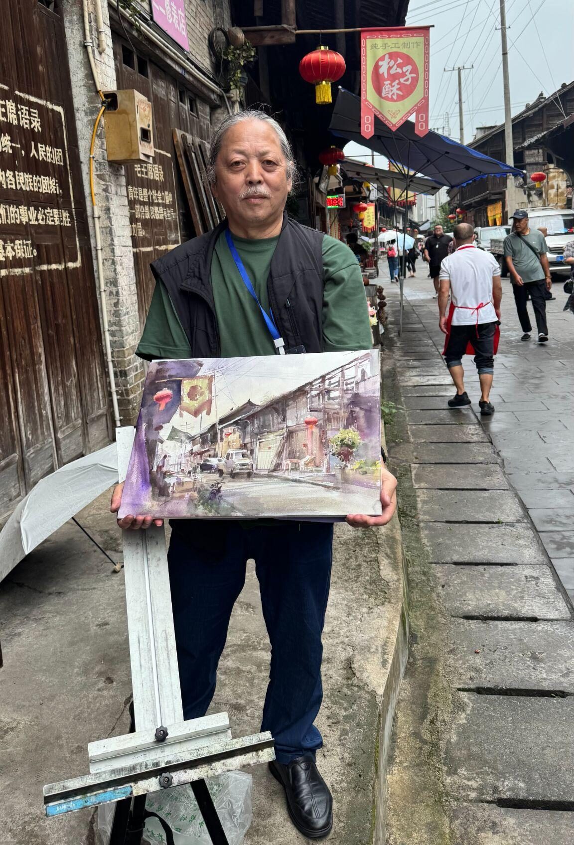 Chinese artist Yah Ling paints the streets in watercolor.