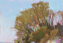 Liz Haywood-Sullivan, "Goleta Beach," pastel, 16 x 12 in.