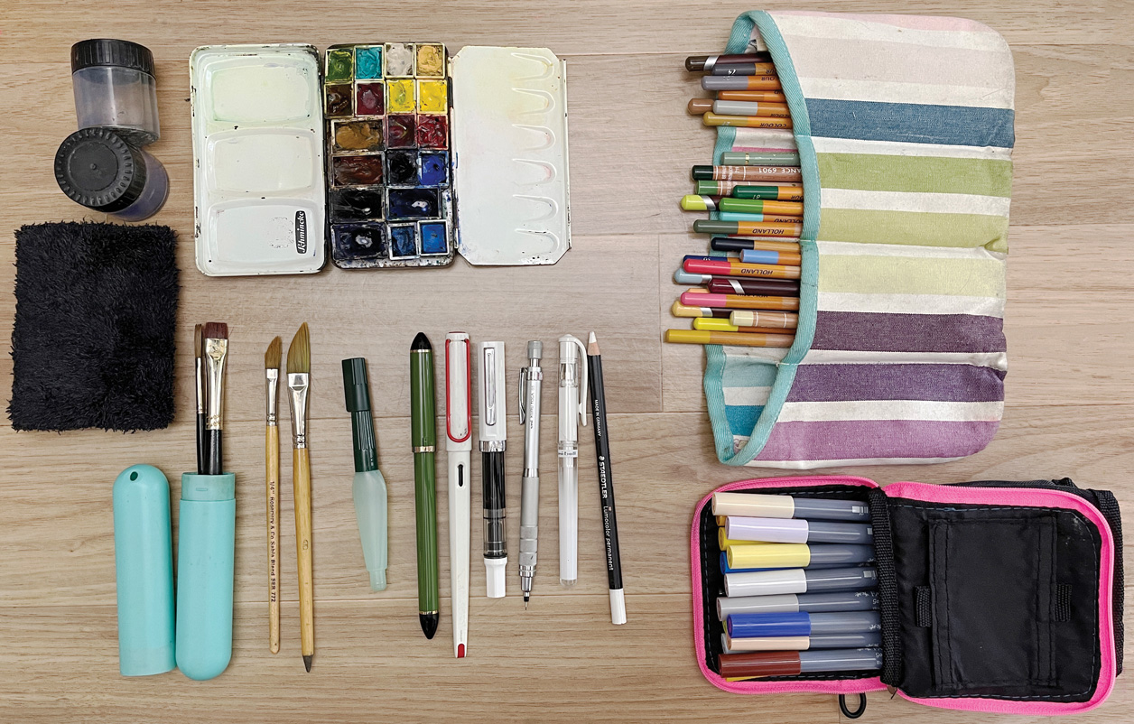 The artist’s urban sketching kit