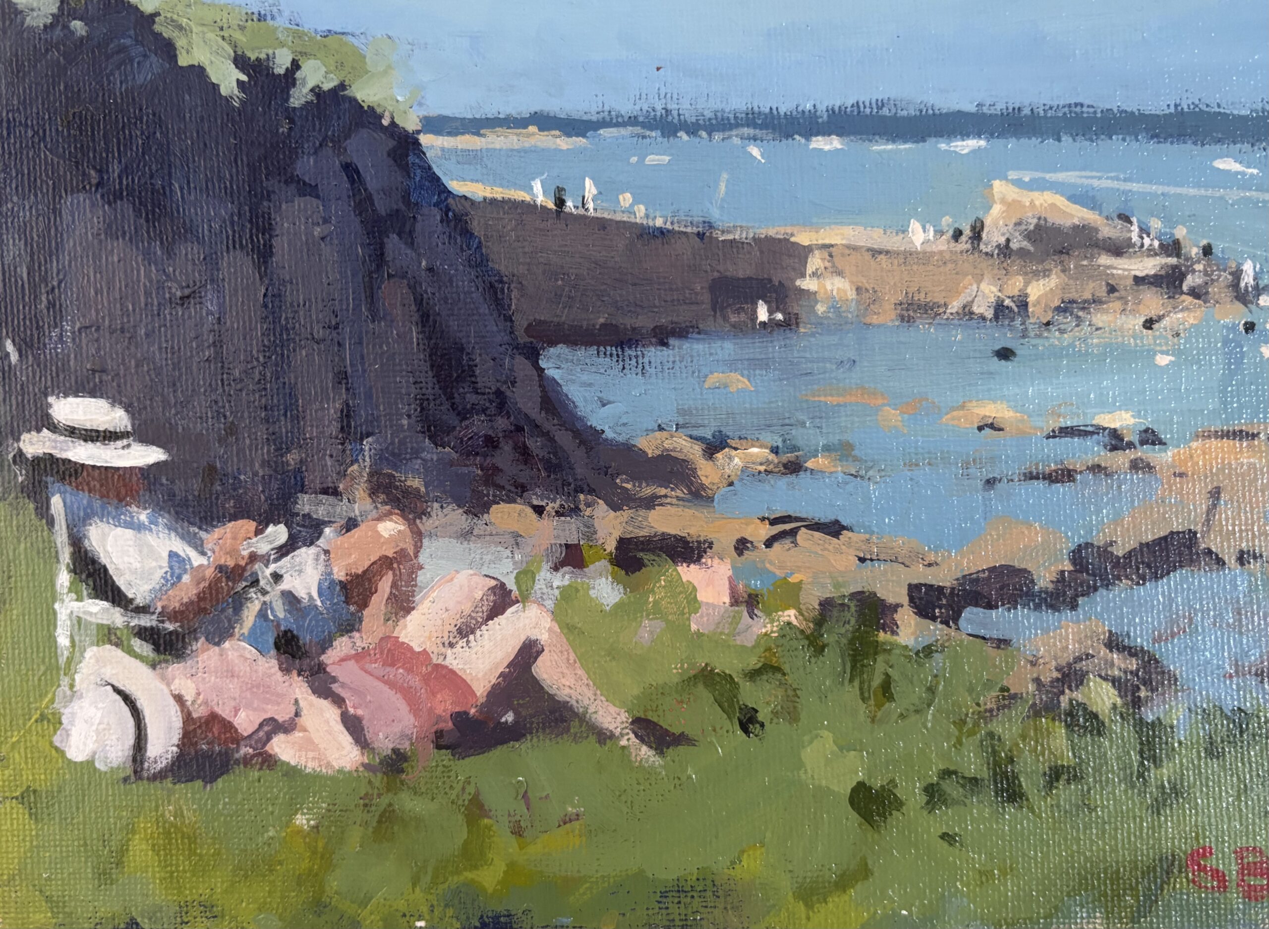 How to sell your art - Steve Browning typically paintings smaller works, such as this 6 x 8 in. plein air piece