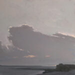 Brian Sindler, "Clouds, Sister Bay," 2023, acrylic, 20 x 20 in., Private collection, Plein air