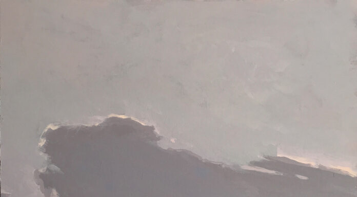 Capturing Atmosphere Over Detail Brian Sindler, "Clouds, Sister Bay," 2023, acrylic, 20 x 20 in., Private collection, Plein air