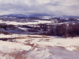 Salon Art Prize 1st Place: “Poplars” Proves Popular Salon Art Prize - Deborah Tilby (Canada), “Poplars,” oil, 16 x 20 in.