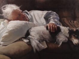 Eyes on the July Salon Art Prize Salon Art Prize - First Place Overall: Kathleen Erin, “Companion,” oil, 24 x 36 in.