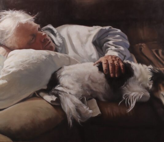 Eyes on the July Salon Art Prize Salon Art Prize - First Place Overall: Kathleen Erin, “Companion,” oil, 24 x 36 in.