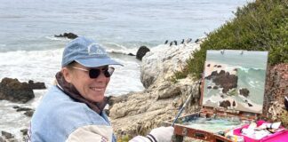 Marian Fortunati, plein air painting in California