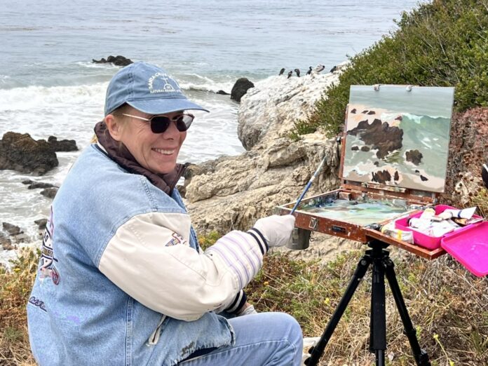 Marian Fortunati Marian Fortunati, plein air painting in California