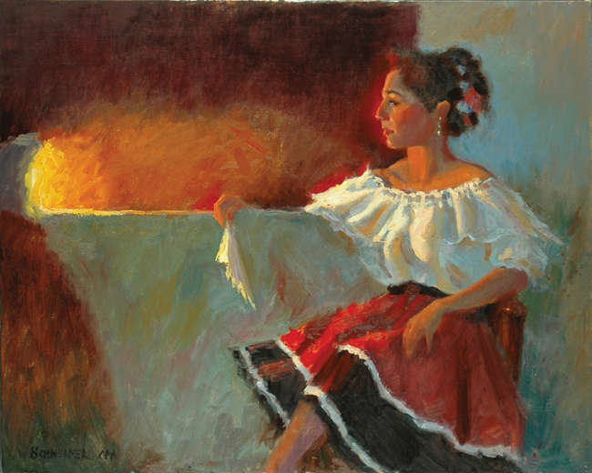 William Schneider, "After the Fiesta" (oil, 11 x 14 in.)