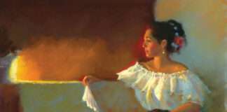 Painting with pastels - William Schneider, "After the Fiesta" (pastel, 16 x 20 in.)