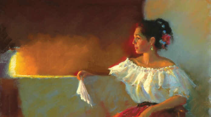 Painting with pastels - William Schneider, "After the Fiesta" (pastel, 16 x 20 in.)