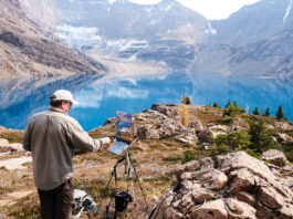 Plein air painter Clyde Aspevig
