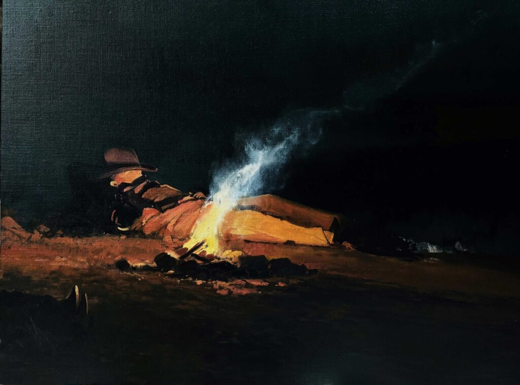 Nicholas Coleman, “Long Days, Short Nights,” oil, 30 x 40 in.