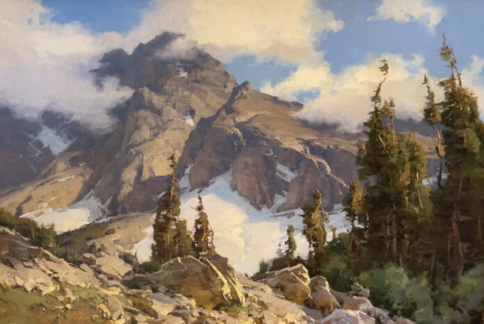 Scott Christensen, "High in the Wind River Range," oil, 26 x 40 in. Scott Christensen, "High in the Wind River Range," oil, 26 x 40 in.