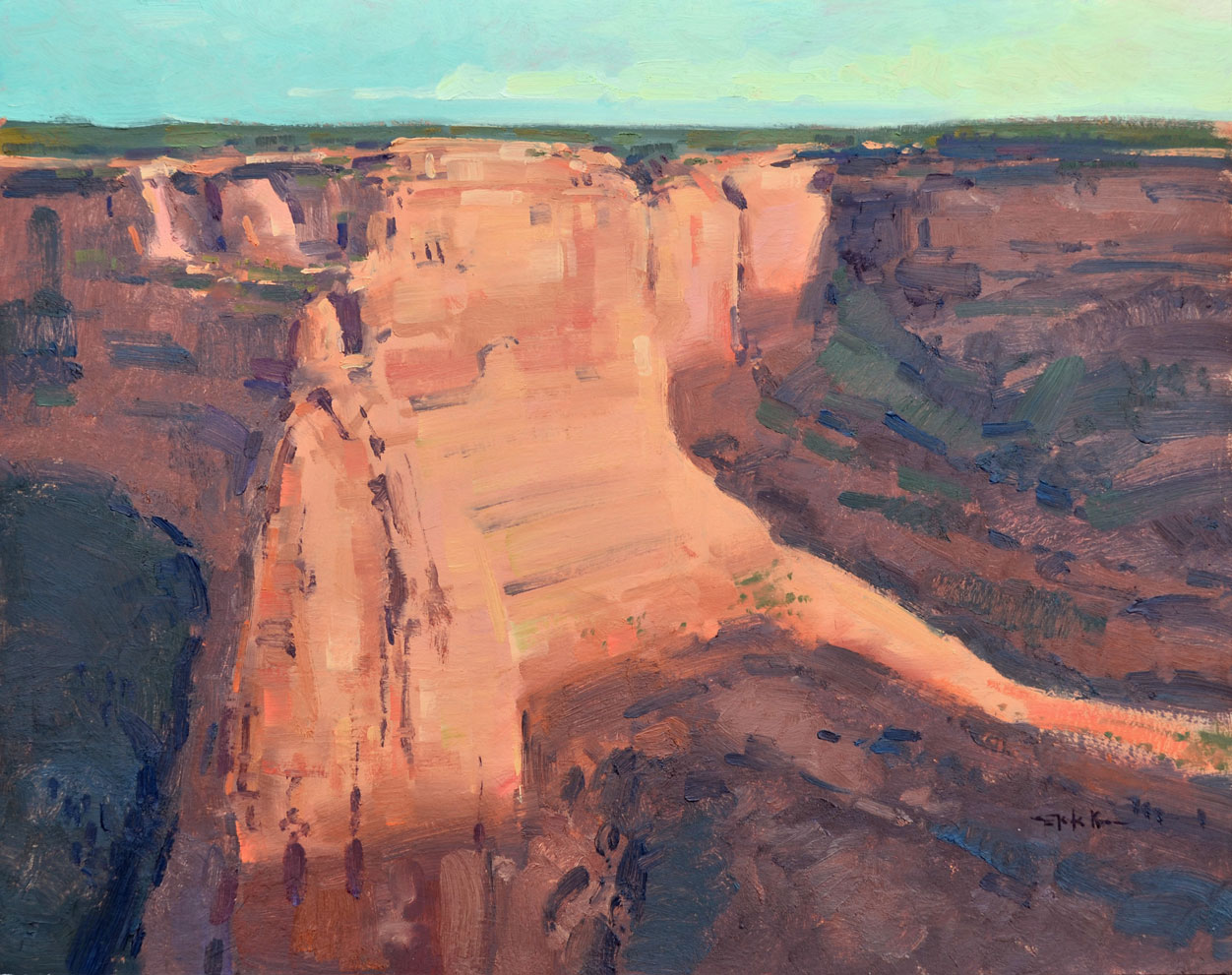 Spike Ress, "First Light, Canyon de Chelly," oil, 16 x 20 in.