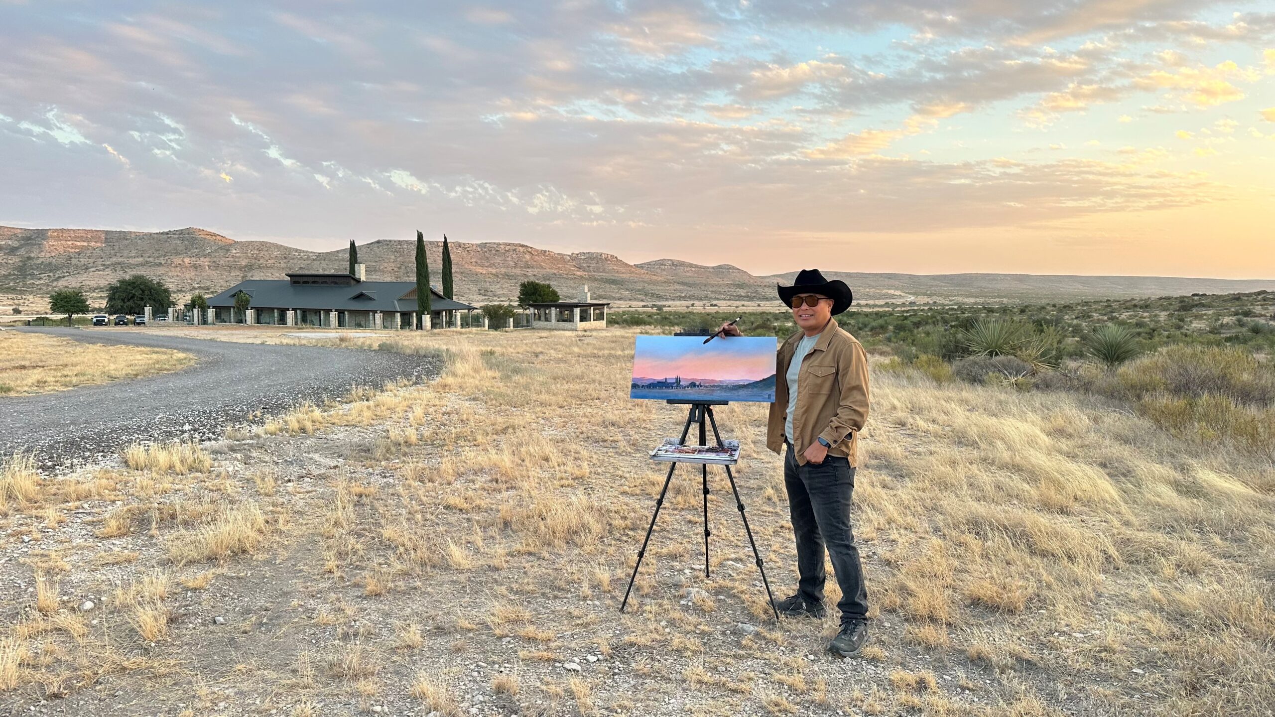 En Plein Air Texas artist Richie Vios - Texas plein air painting