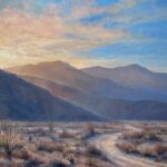 13 Years of Adventures in Art “…and Nobody Died” "Following The Fading Light" by Laura Wambsgans - plein air painting of the California desert