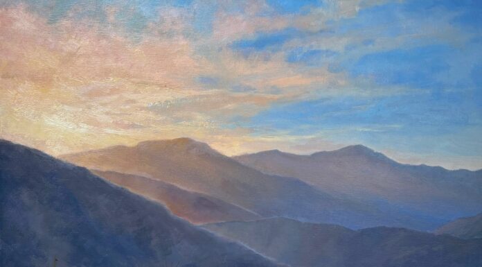 13 Years of Adventures in Art “…and Nobody Died” "Following The Fading Light" by Laura Wambsgans - plein air painting of the California desert