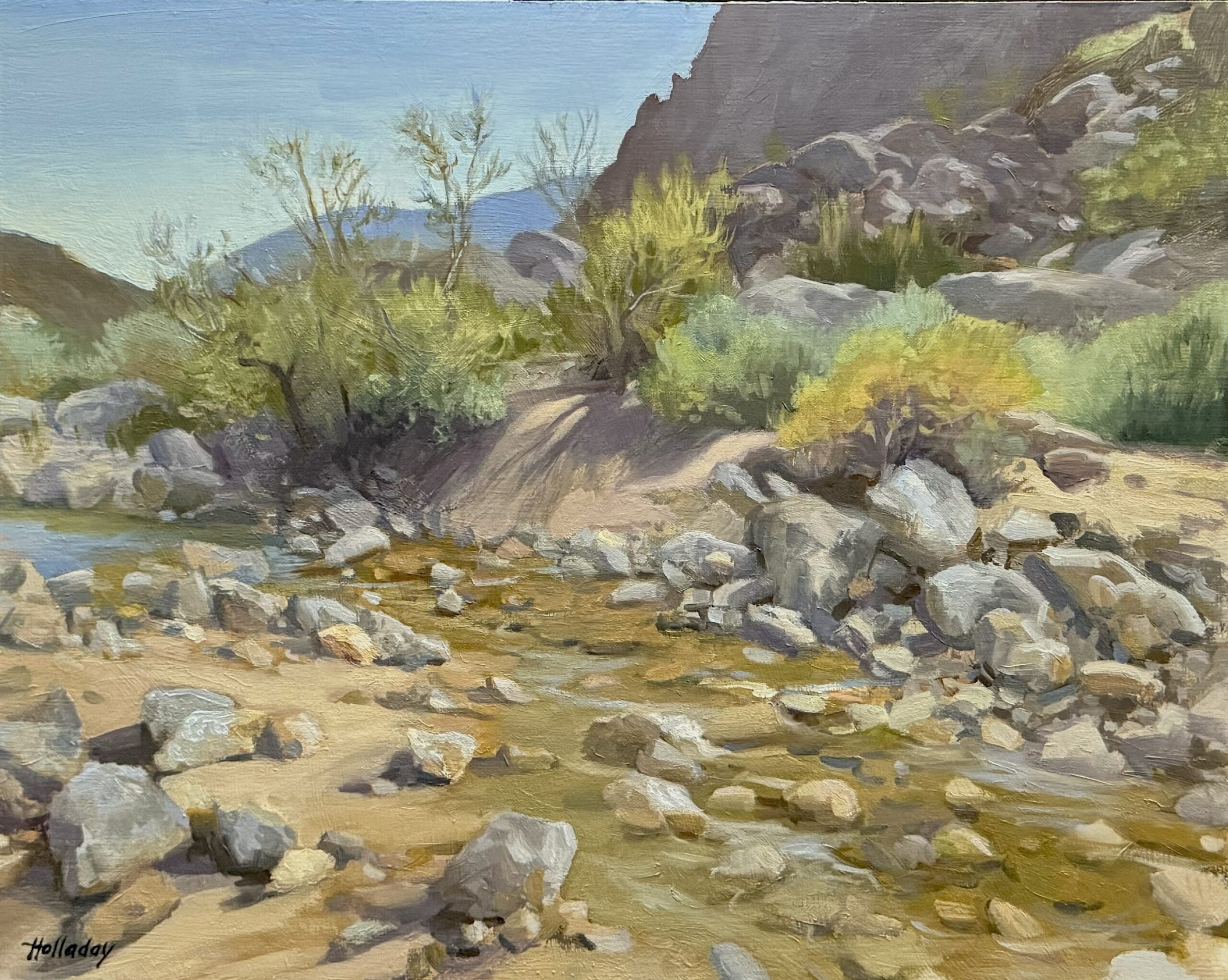 "Palm Canyon Liquid Gold" by Debra Holladay - “On the Trail of Plein Air Masters with the PAC6”