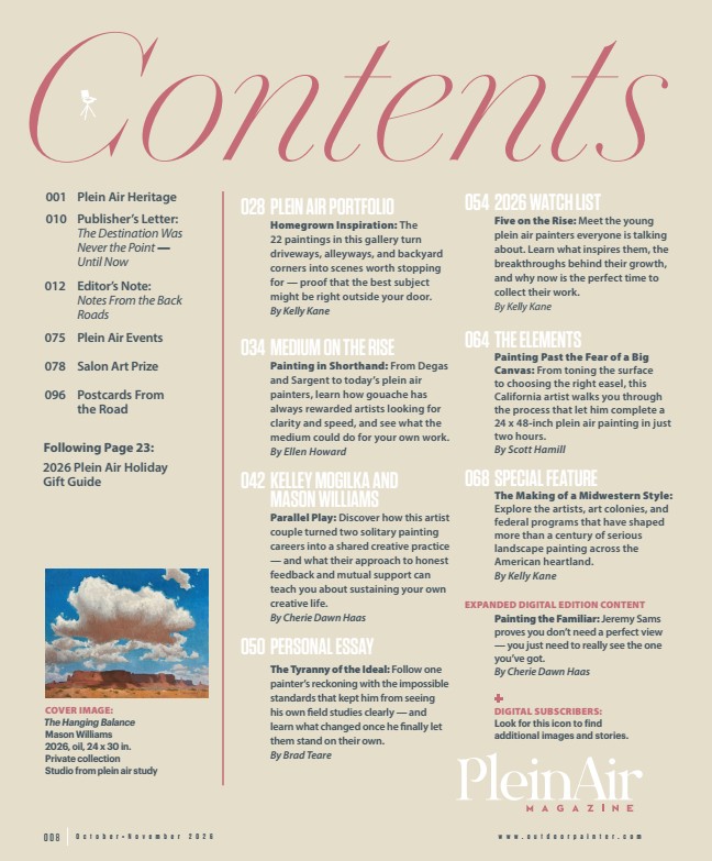 PleinAir Magazine OctNov2026 contents